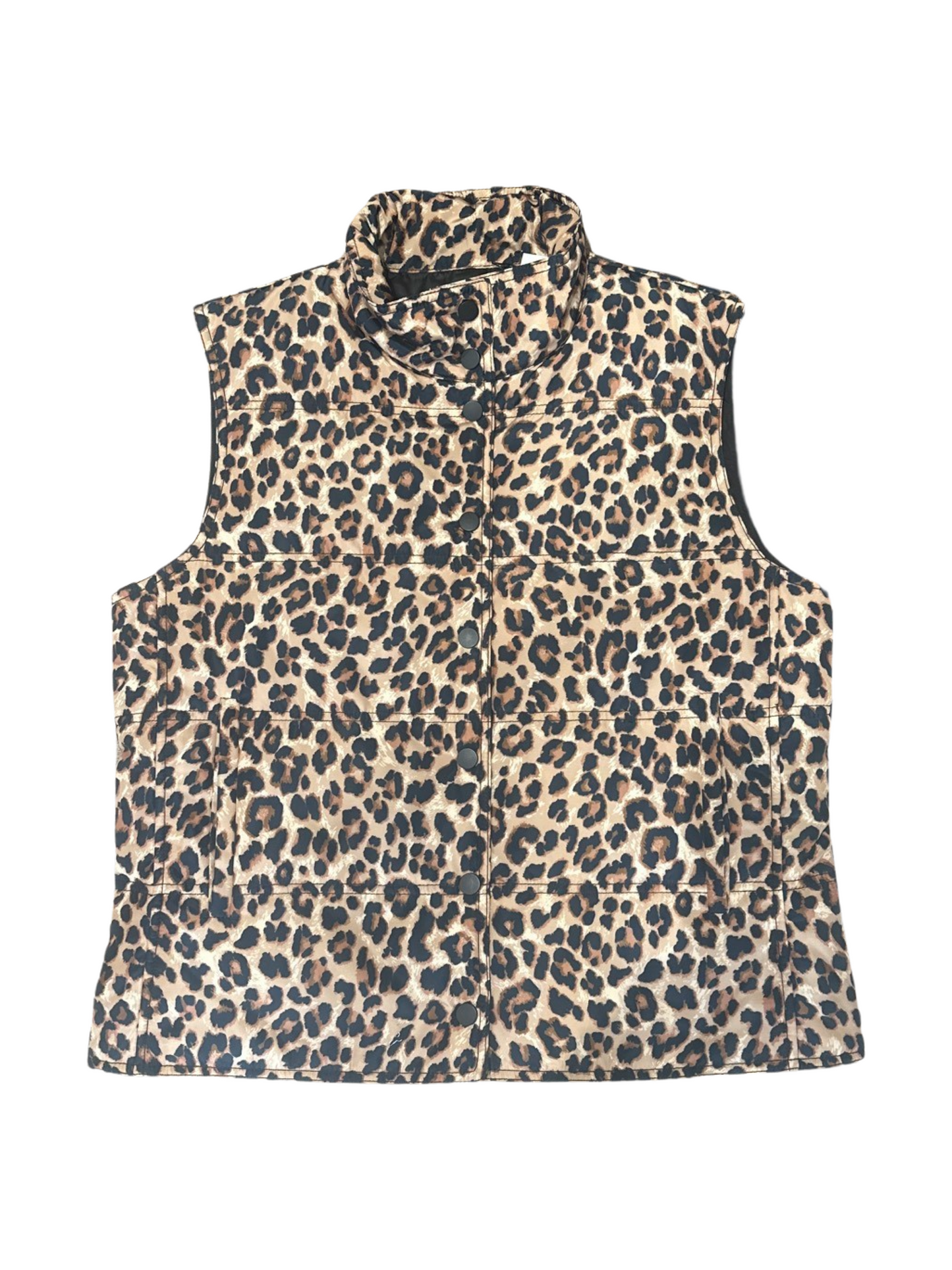 Veronica Beard Leopard Print Cushing Puffer Vest Size M