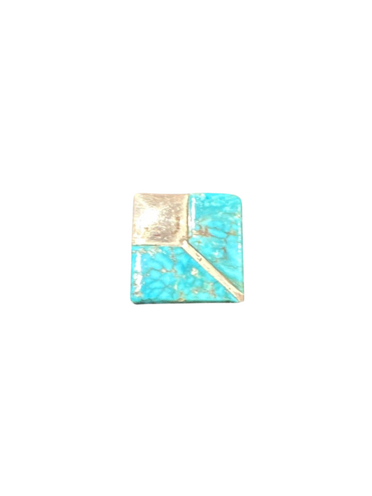 Turquoise and Silver Brooch Pin