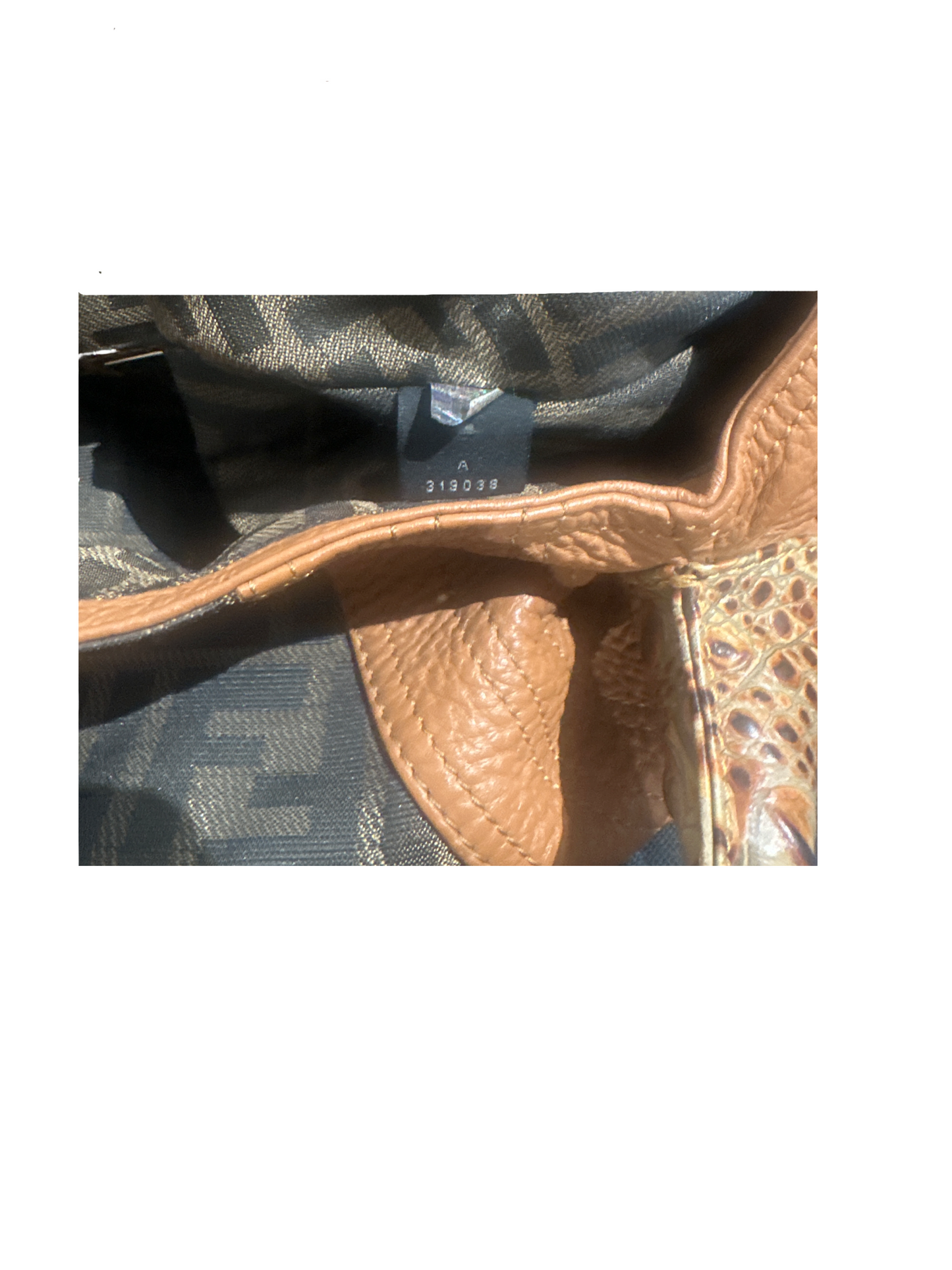 Fendi Spy Bag Zucca Canvas and Leather Medium Handbag Monogram
