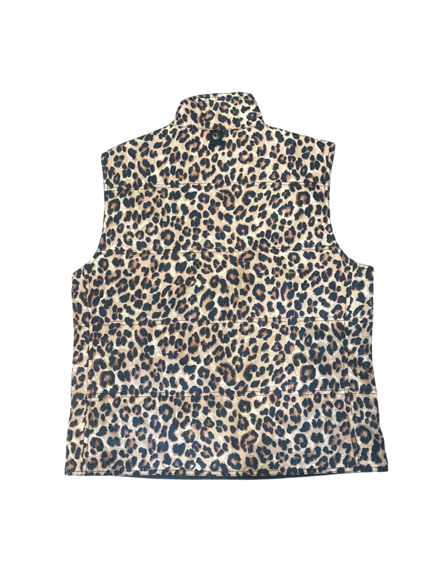 Veronica Beard Leopard Print Cushing Puffer Vest Size M