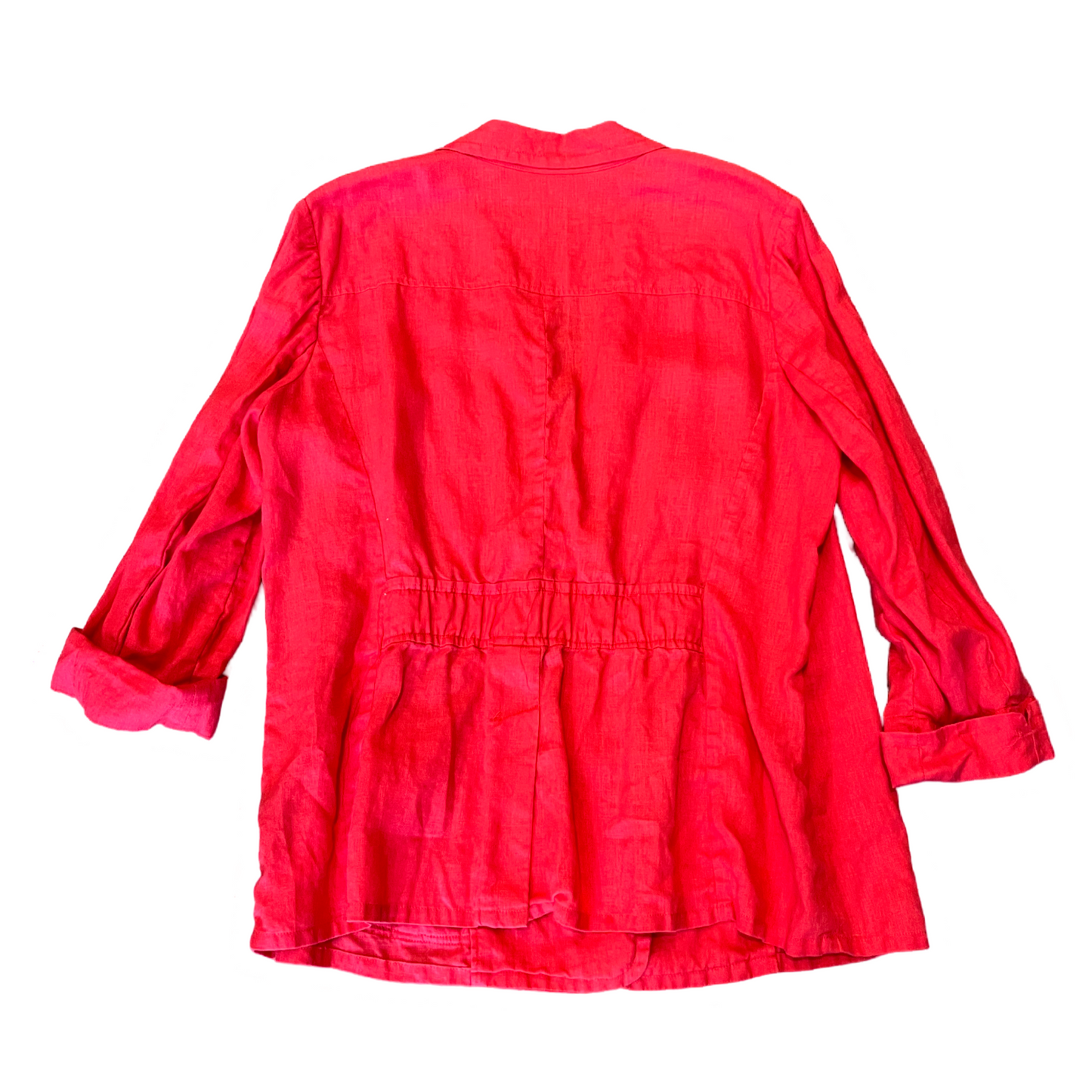 Lauren By Ralph Lauren Red Linen Jacket