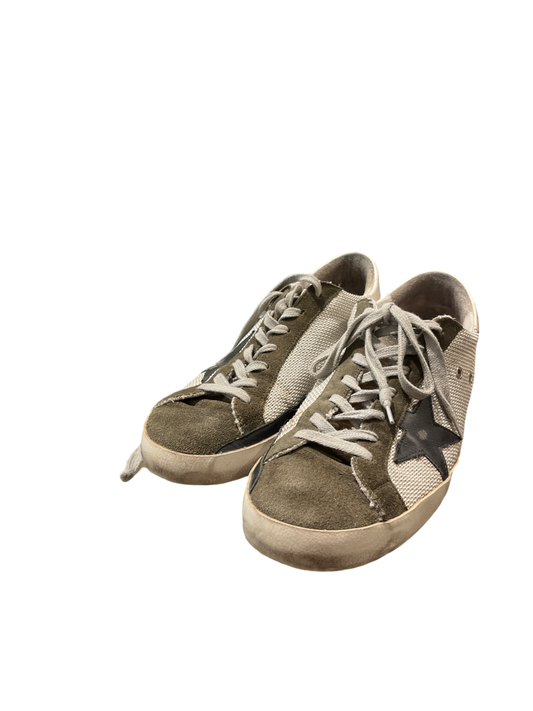 Golden Goose Superstar Suede and Silver Mesh Skateboard Shoes /42