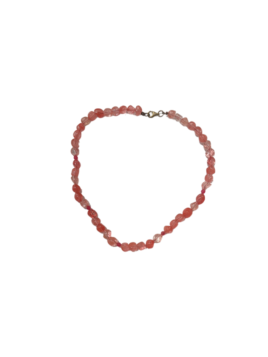 Pink Tourmaline Beads Necklace