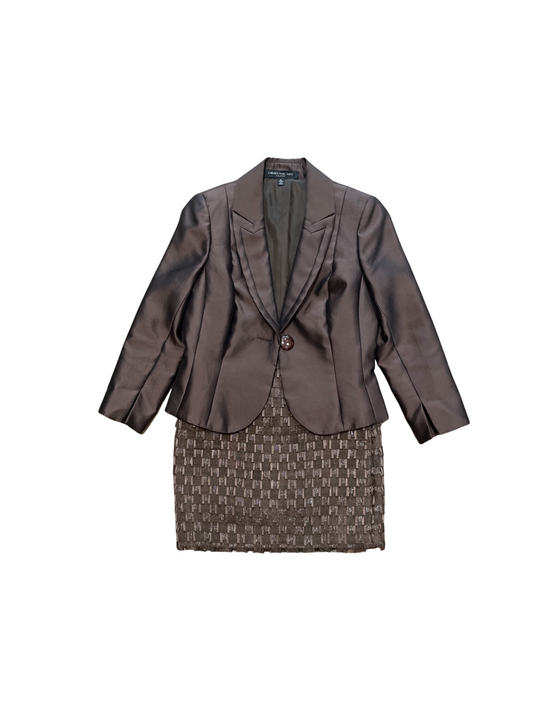 Carmen Marc Valvo Jacket and Skirt Set