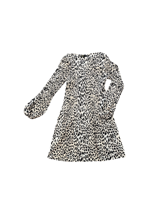 Maje Rockline Pleated Animal Print Dress /40