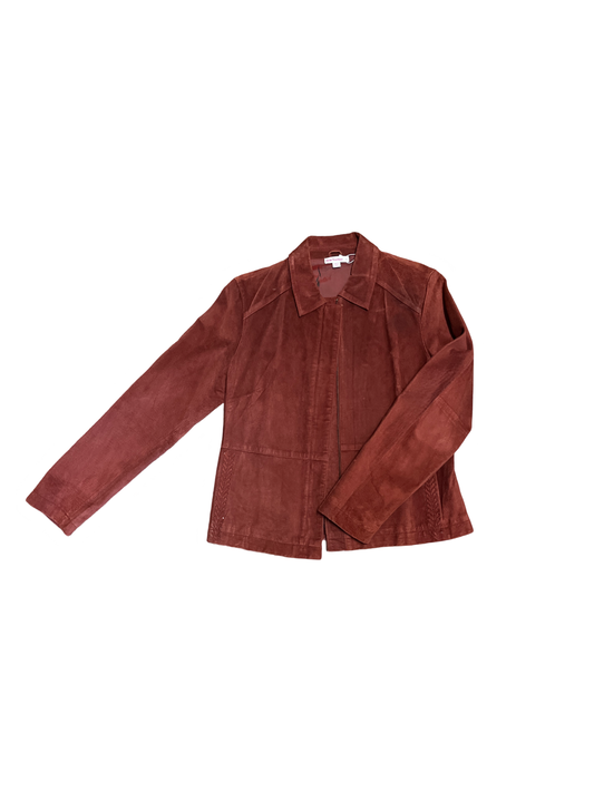 New Frontier Red Suede Vintage Suede Jacket