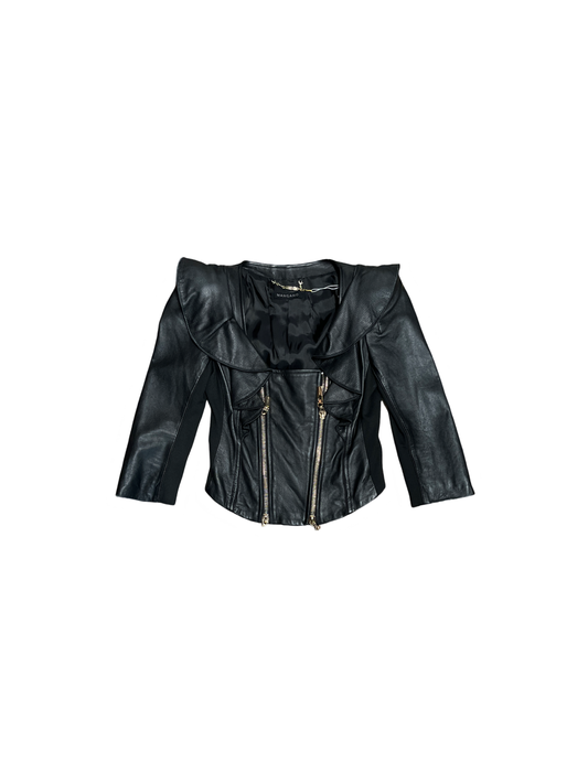 Mangano - Black Leather Jacket