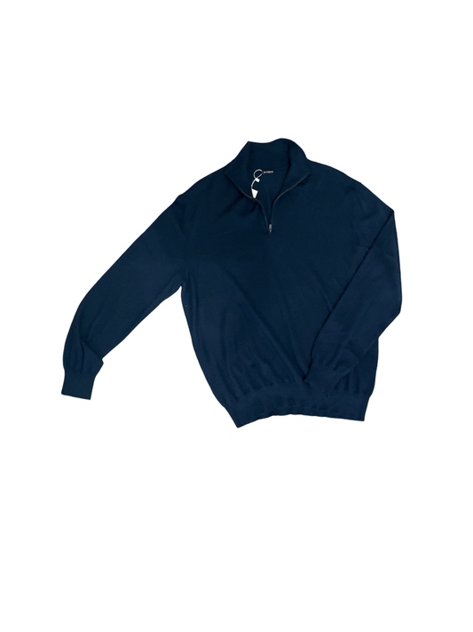 Manrico Dark Blue Cashmere Zip Up /L