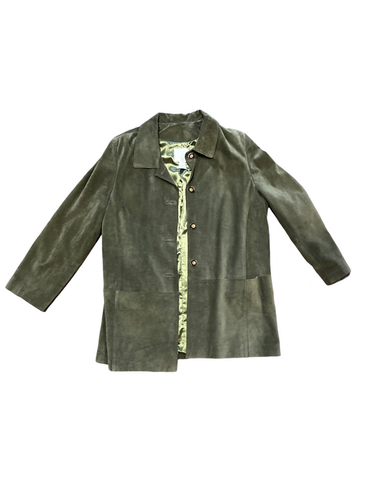 J. Jill Grey/Green Suede Coat  /L