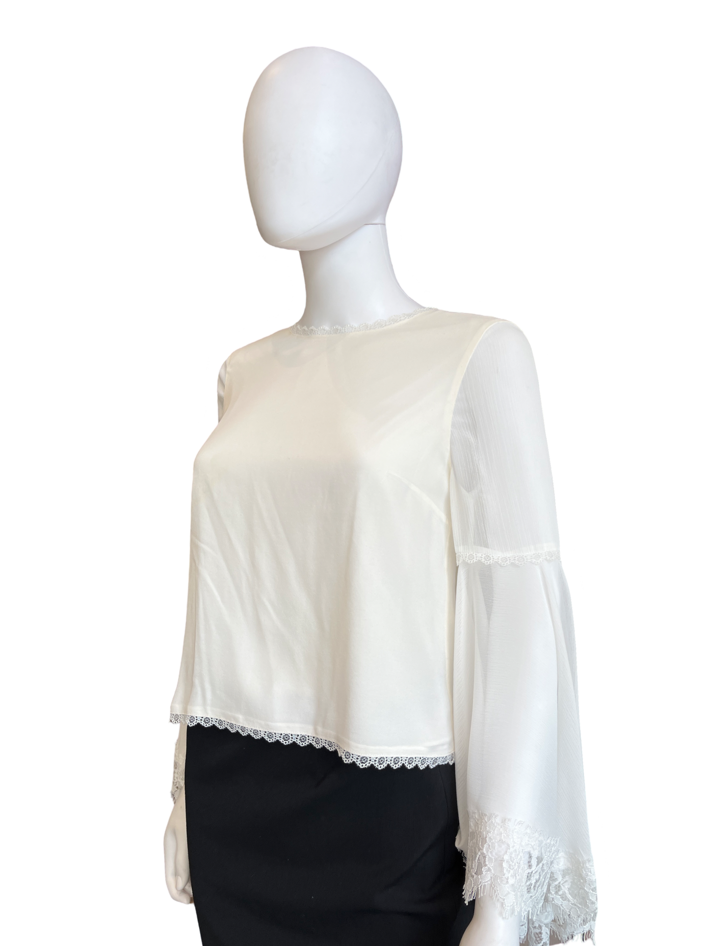 Alice Olivia  white top silk /M