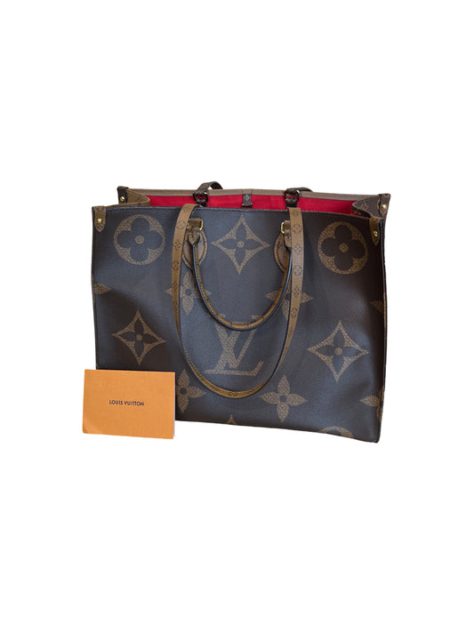 Louis Vuitton OnTheGo Voyage GM Reverse Monogram Leather Tote