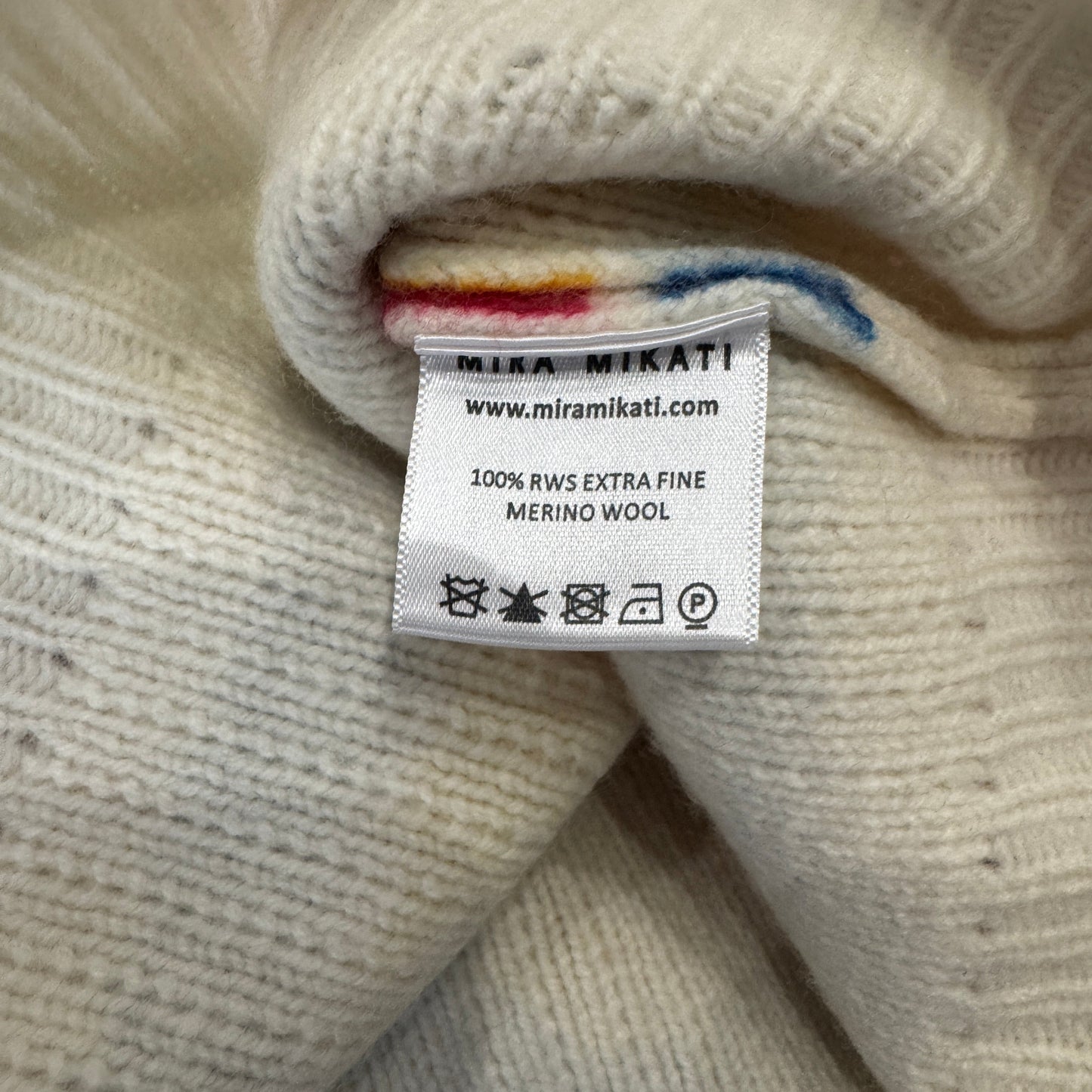 Mira Mikati Bo-Kapp Stripped Merino Wool Sweater EU 34