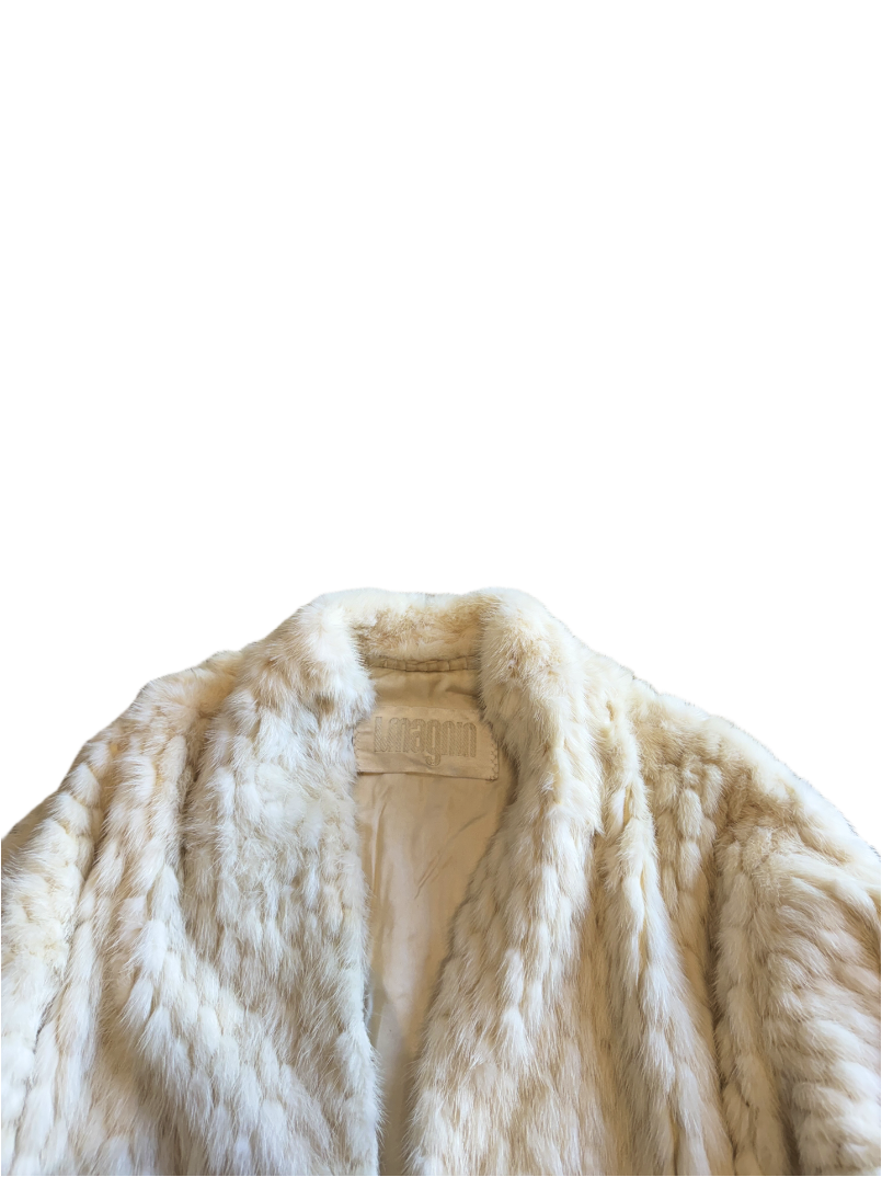 l. Magnin Mink Beige Woven Bomber Jacket