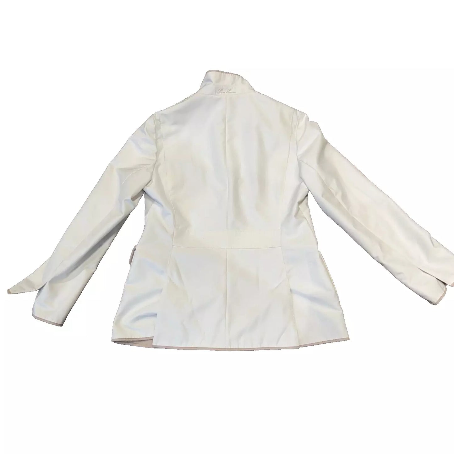 Loro Piana Storm System Cream Cashmere Lined Jacket Size 48